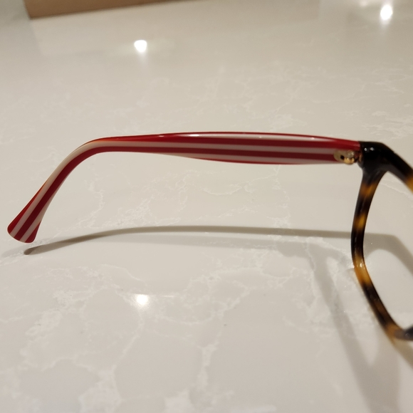 RALPH LAUREN RA7077 Tortoise Shell Candy Cane Stripe Eyeglasses Frame 51-16-140 - Picture 7 of 10